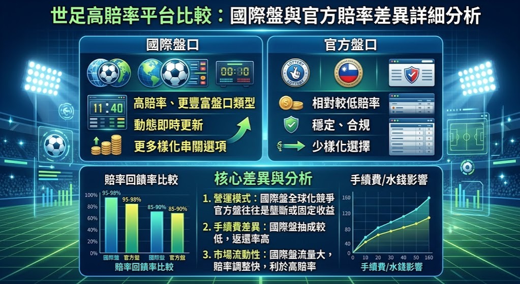 世足高賠率平台比較：國際盤與官方賠率差異詳細分析